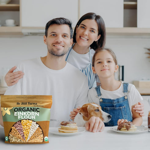 4.8 lb Be Still Farms Bulk Einkorn Flour Organic - Bread Flour for Baking - Ideal Whole Wheat All Purpose Flour