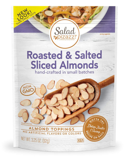 Almond Toppings Salad Pizazz, Oven Roasted Sea Salt, Snack Mix, Non-GMO, 3.25 Oz