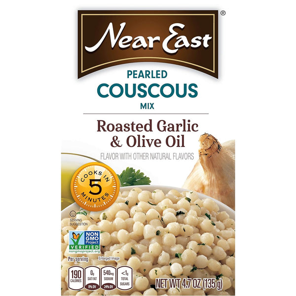 Near East Pearled Couscous, Roasted Garlic & Olive Oil,4.7 Ounce (Pack of