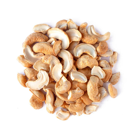 4 Food to Live - Dry Roasted Cashew Pieces with Himalayan Salt, Pounds - Oven Roasted Nuts, Lightly Salted, No Oil