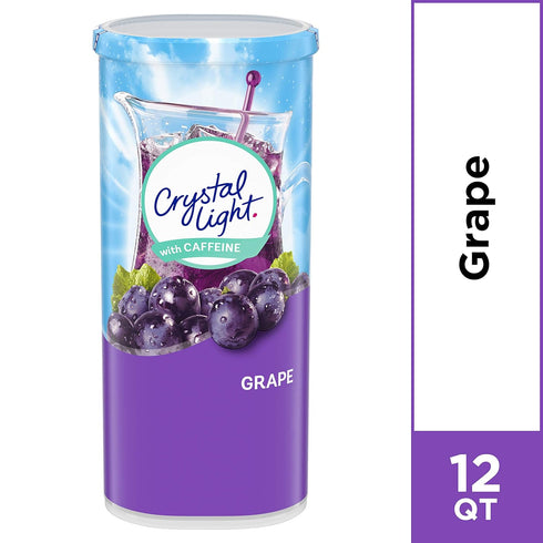 72 Count Packets Crystal Light Sugar-Free Energy Grape Naturally Flavored Powdered Drink Mix Pitcher