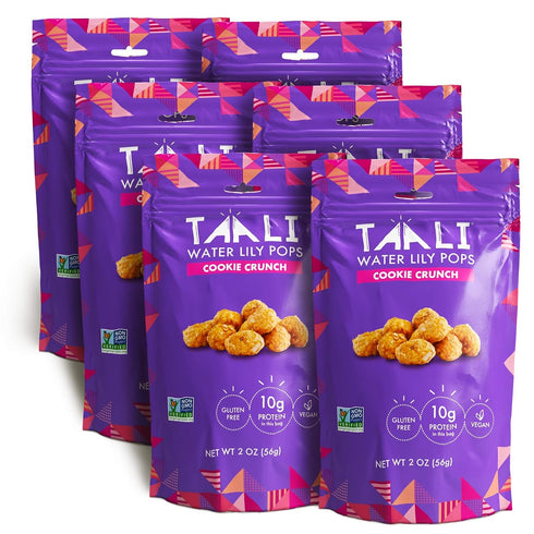 Taali Cookie Crunch Water Lily Pops (6 Resealable Bags) - Sweet Roasted