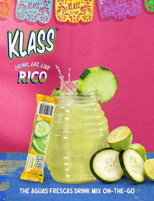 Pack, 40 Packets, 5 Packet Klass Aguas Frescas, Powdered Drink Mix Variety Singles Zero Sugar & Caffeine-Free Powder