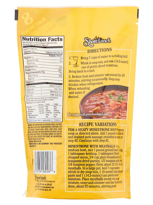 Shore Lunch 9.3000-ounces (Pack of3) Minestrone Soup Mix