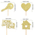 Zonon 55 Piece Home Sweet Home Cupcake Topper, Gold Glitter, New House Welcome Party