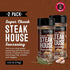 Sauce Goddess Super Chunk Steakhouse Spice Shaker (2-Pack) - Versatile, Delicious Steak Seasoning, BBQ Rub for Chops, Chicken and Veggies! Gluten-Free, Vegan, and No Sugar
