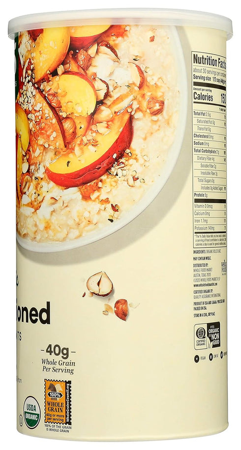 365 42 (Pack 2) by Whole Foods Market, Organic Old-Fashioned Rolled Oats, Ounce