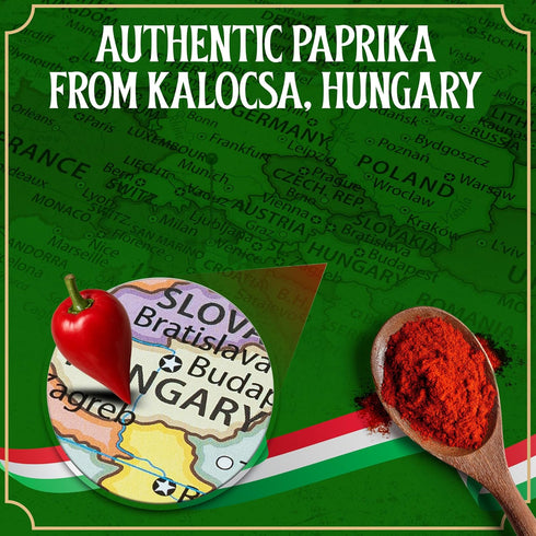 (8.8oz/250g) Hungarian Sweet Paprika Imported from Hungary, Gourmet Quality, Mild and Rich Flavor for Goulash, Stews