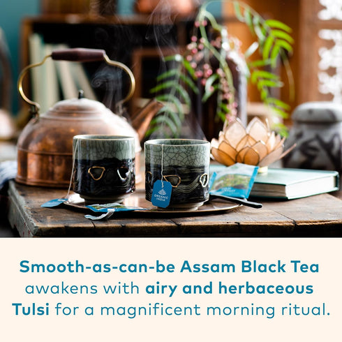 Immune 18 6 Pack ORGANIC INDIA Tulsi Breakfast Herbal Tea - Black Tea, Holy Basil, Relieve Stress & Energize, Support