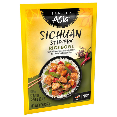 Simply Asia Sichuan Stir-Fry Rice Bowl Seasoning Mix, 0.75 oz (Pack of