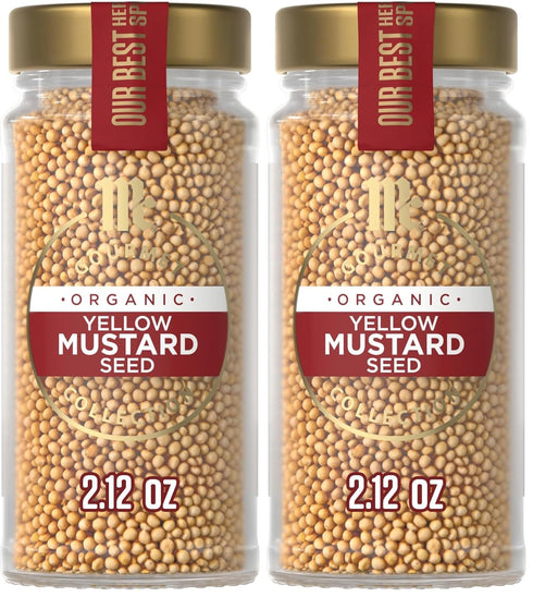 McCormick Gourmet Organic Yellow Mustard Seed, 2.12 oz (Pack of 2)