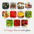 11 Pack Set Set Bottle Hot Sauce Variety Spice with Habanero, Chipotle, Garlic Sauce & More Gourmet Sauces for Tasting