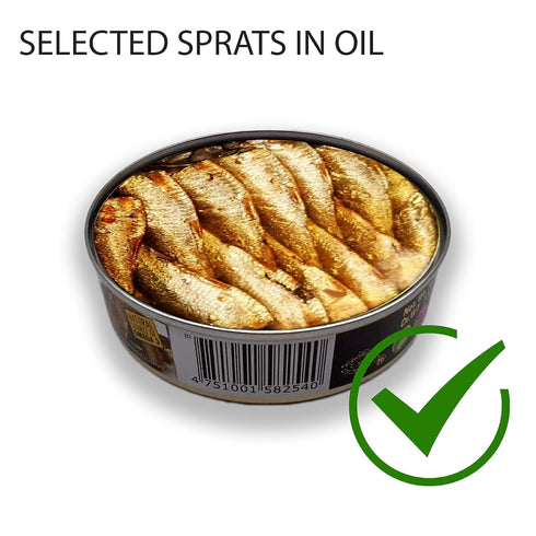 5.64 (Pack 6) Riga Gold Shproti, Sprats in Oil, ounces