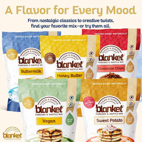 16 oz (1 Pack) Blanket Pancakes and Waffle Mix Vegan Pancake Mix Just Add Water, No Preservatives Clean Breakfast