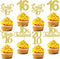 30 PCS Happy 16th Birthday Cupcake Toppers Sweet 16 Fabulous Sixteen Since