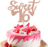 Rsstarxi 1 Pack Sweet 16 Cake Topper Glitter Cheers to 16 Years Old