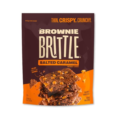 Brownie Brittle Salted Caramel Thin and Crispy Sweet Snacks (Pack of 1,