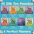 40 Count 8 Mighty Leaf Organic Tea Sampler Silken Tea Bags Assorted Flavors: Tropical Green, Chamomile Citrus, Earl