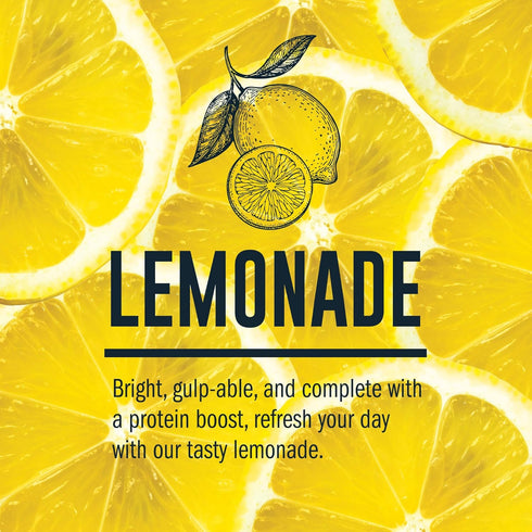 10 Packets, 5g 50 LonoLife Refreshing Protein Sips Lemonade Drink Mix, Single Serve Collagen Protein, Calories