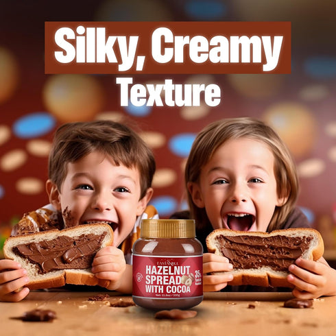 11.6oz, 35% Eastanbul Cocoa Hazelnut Spread, Chocolate Hazelnut Spread, No Palm Oil, Rich & Creamy Nuts, Gluten-Free