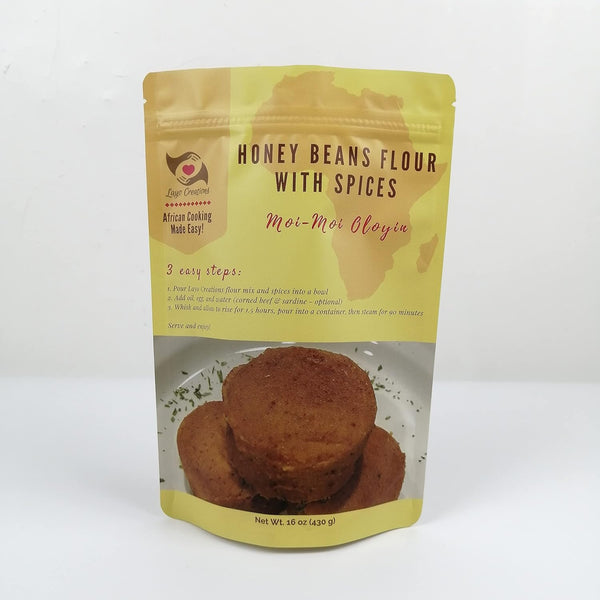 Layo Creations LLC Honey Beans Flour with Spices (Moi-Moi Oloyin)/Beans/Honey Beans/Oloyin flour/Moi Moi/Bean pudding/Olele/Tamales