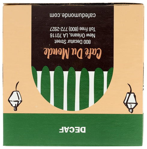 Cafe Du Monde Decaf Coffee and Chicory, Single Serve Cups, Box of 12, .41 oz each