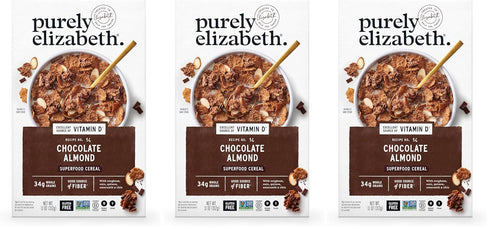 PURELY ELIZABETH Chocolate Almond Superfood Cereal, 11 OZ (Pack of 3)