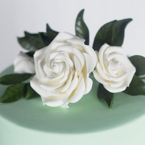 3 Inches, 3 Count Global Sugar Art Rebecca Rose Sugar Cake Flowers, White by Chef Alan Tetreault