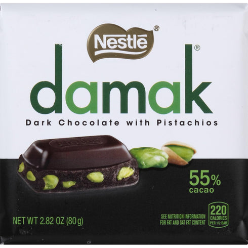 Nestle Damak Dark Chocolate with Pistachios, 2.46 Ounce
