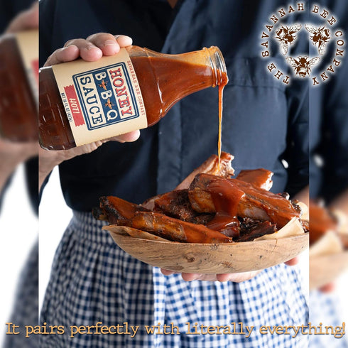 Savannah Bee Honey BBQ Sauce - Sweet and Flavorful for Grilling - Perfect for BBQs