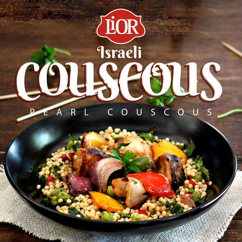 21.1 Oz, 1.31 (Pack 1) LiOR Israeli Pearl Couscous | Whole Wheat | Toasted Pasta | Non-Gmo | Vegan | Kosher | Jar |