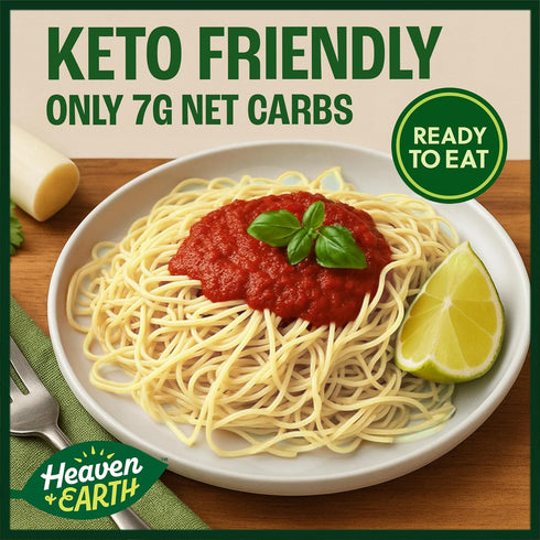 9 oz (2 Pack) Gusset Heaven & Earth Hearts of Palm Spaghetti, Ready to Eat | Pouch | Low-Carb, Keto & Paleo Friendly