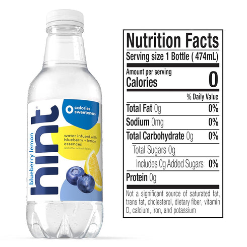 4-Flavor Pack 16 Oz (Pack 12) Hint Fruit-Infused Bottled Water, White Variety - Sugar Free Flavored Water with Zero