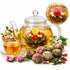 24 Set Blooming Tea & Edible Flower Infusions, Green Tea, Unique Flavors Gift for Everyone Natural, Floral & Aromatic
