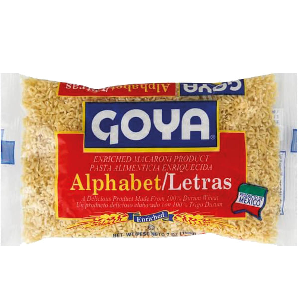 Alphabet Pasta by Goya, Fun Pasta Noodles for Soups, Stews, and Side