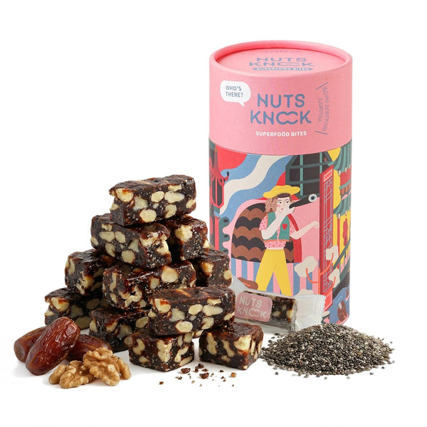 Nuts Knock Toasty Walnut Date Superfood Bites Artisan Wholefood Gift | Real