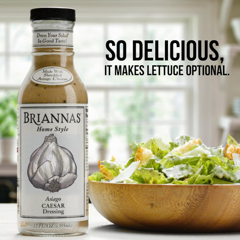 32 oz. 2 Pack BRIANNAS - Home Style Asiago Caesar Dressing Fine Salad Dressing made with Premium Ingredients - Gluten