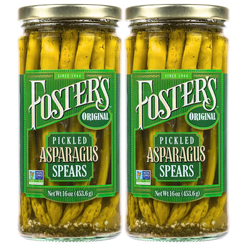 Foster's Pickled Asparagus Spears in a Jar, Original, 16oz, 2 Pack, Traditional