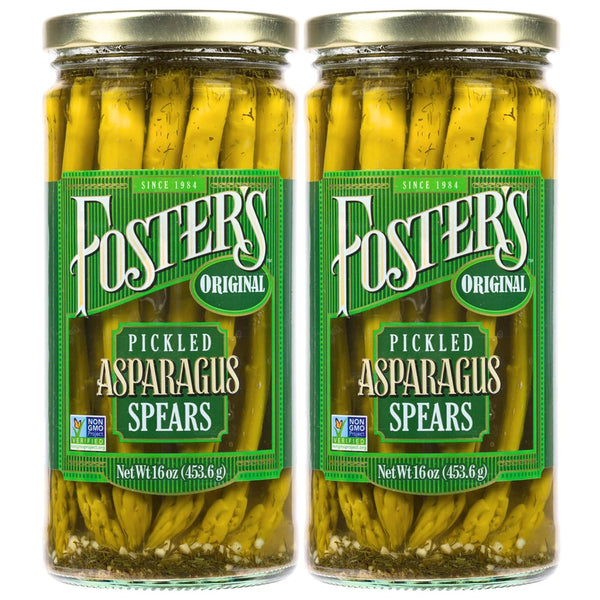 Foster's Pickled Asparagus Spears in a Jar, Original, 16oz, 2 Pack, Traditional