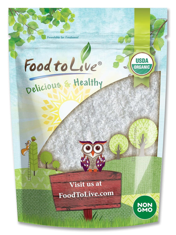 Food to Live Organic Fine Shredded Coconut, 6 Ounces Non-GMO, Raw, Unsweetened,
