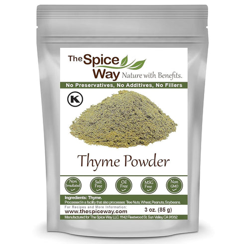The Spice Way Thyme Seasoning Ground - 3 oz of Premium Fresh Thyme