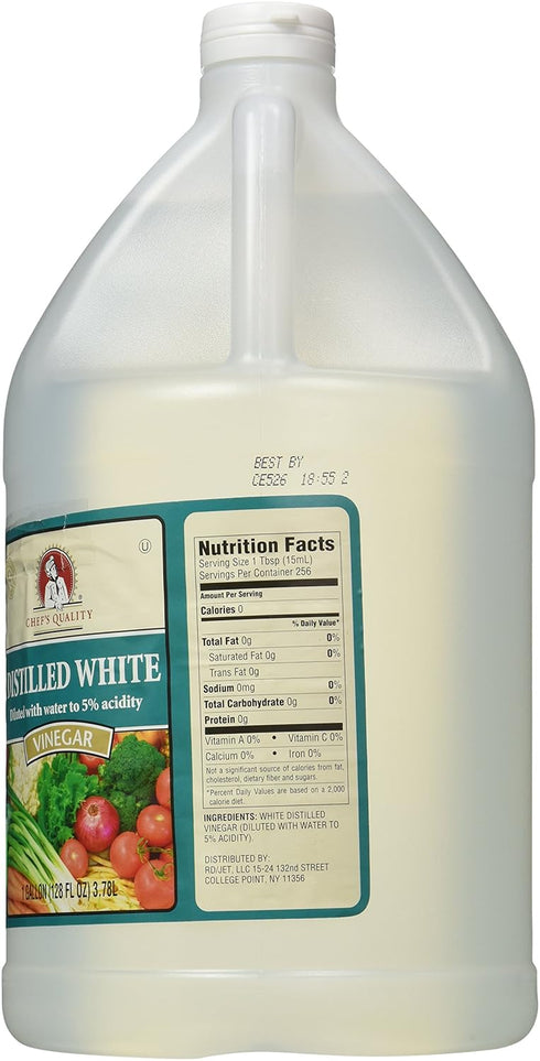 Chef's Quality Gallon of White Distilled Vinegar - Versatile Kitchen Essential