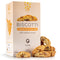 Gusta Authentic Soft Biscotti Cookies: Candied Orange, Original Two Bites Size, All Natural, 8.82 oz
