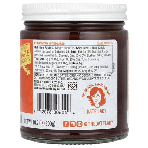 10.2 oz Date Lady Chocolate Spread