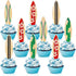 48 Pieces Surfboard Cupcake Toppers, Beach Cake Decorations, Mini Accents for Swimming Pool Summer Beach Party Supplies