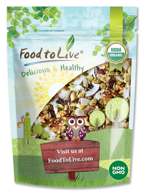 Food to Live Organic Variety Trail Mix, 2 Pounds Raw and Non-GMO