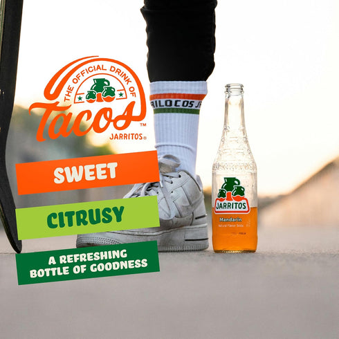 (17.7 oz, 524ml) 24 0g Jarritos - Mexican Soda Soft Drinks, Mandarin Bottles - Made with Real Cane Sugar - Fat - Made