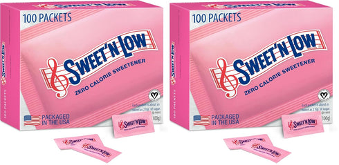 Sweet'N Low Zero Calorie Sweetener Packets, 100 Ct, Kosher & Gluten Free,