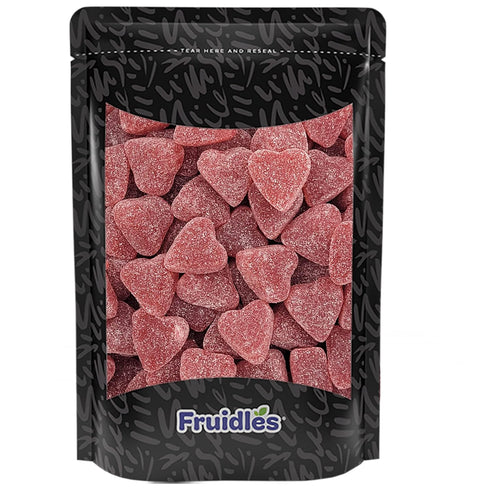 Fruidles Valentine's Coated Cinnamon Jelly Hearts, Delicious Gummy Candy, Fun and Festive