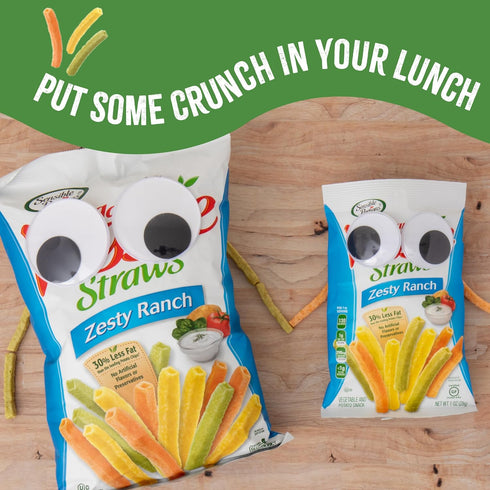 4.25 12-Pack Sensible Portions Veggie Straws, Zesty Ranch Flavor, Gluten-Free Chips, Ounce Bag